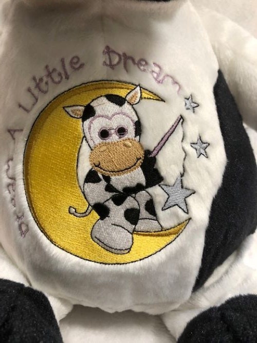 Personalized Cow Plush - Embroidered Keepsake