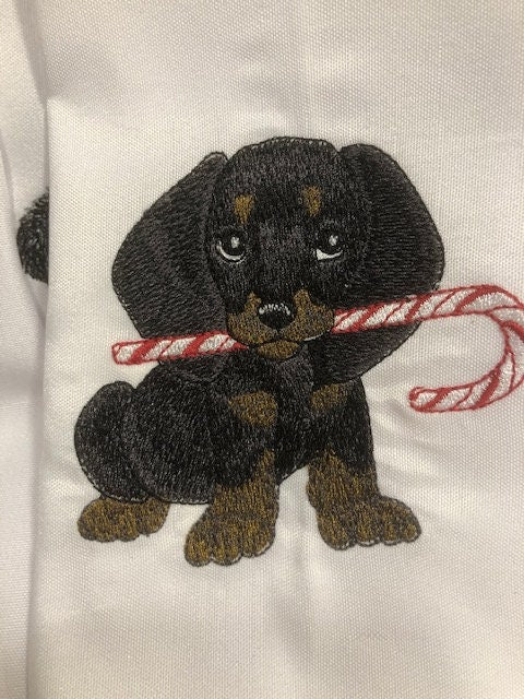 Dog Christmas Dinner Napkinsā Embroidered