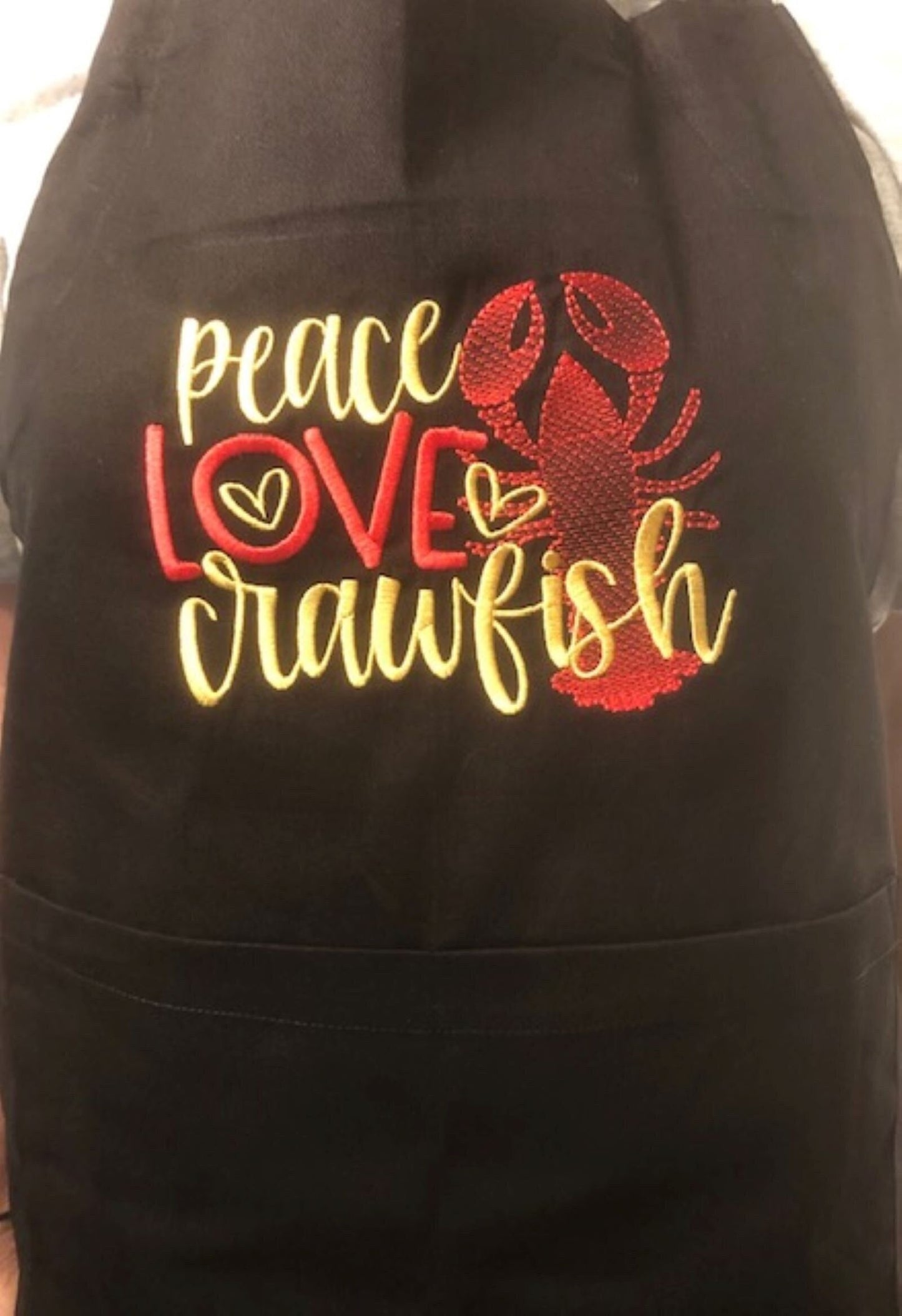 Cajun Crawfish Apron, Embroidered, Personalized, Customize, Father's Day