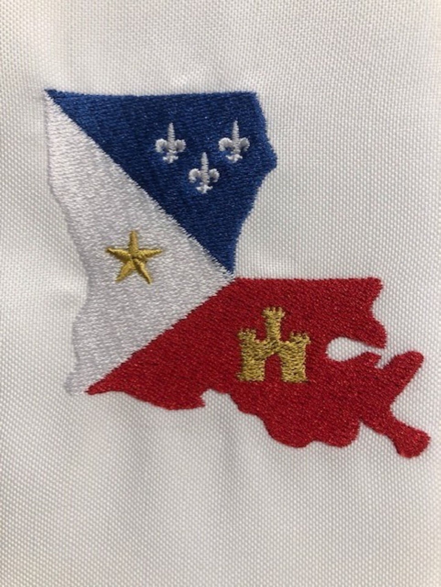 Acadiana Flag Louisiana Dinner Cloth Napkins Set of 6 Embroidered Customized Personalized