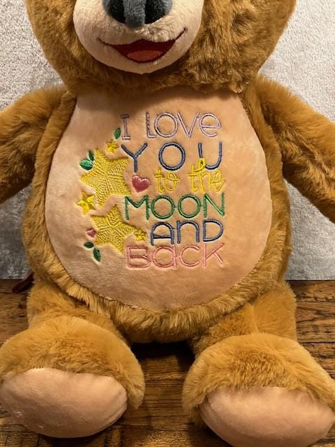 Teddy Bear Plush personalized gift, Bear Baby gift set, Bear embroidered, customized, Teddy Bear Embroidery buddy, My First Teddy Bear