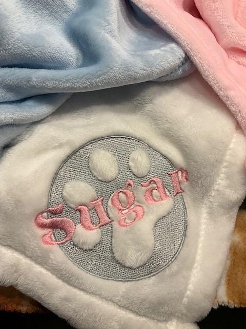 Personalized Soft Blanket for Dog or Cat | Dog blanket | Blanket with Dogs Name Embroidered | Blanket for Dog | Blanket for Cat
