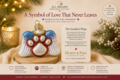 Guardian Angel Dog Ornament | Hearts & Paws Memorial Christmas Ornament