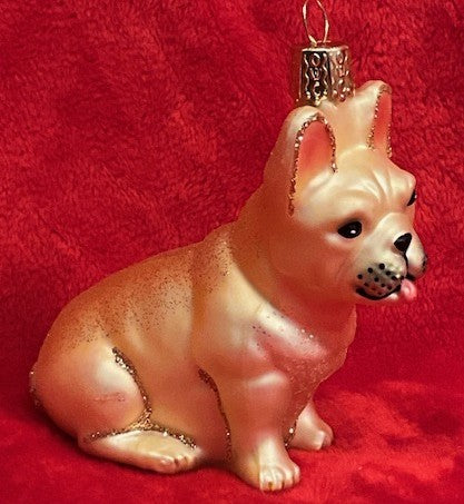 French Bulldog Ornament | Hearts & Paws Christmas Ornament