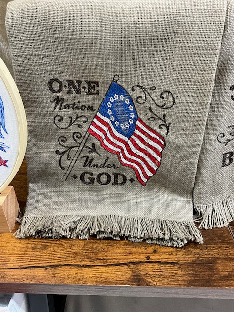 Americana Embroidered Tea Towel Set USA 250th Birthday