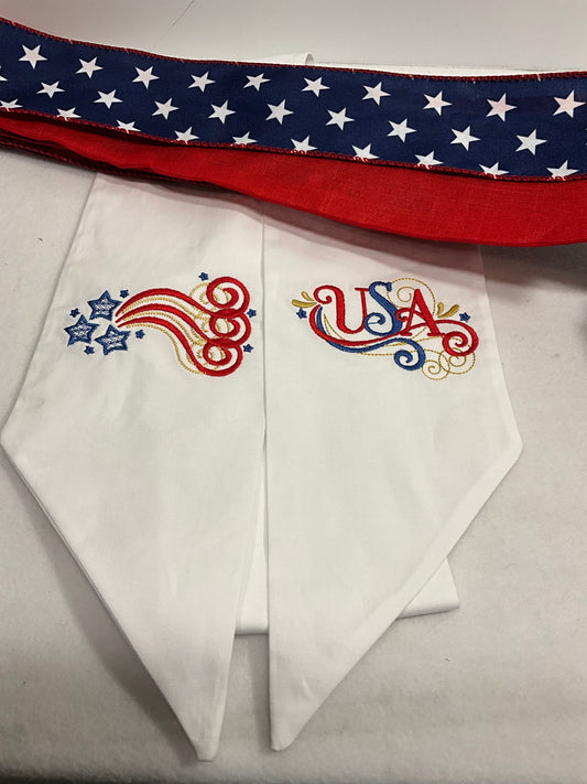 4th of July Door Hanger Sash USA 250th Birthday