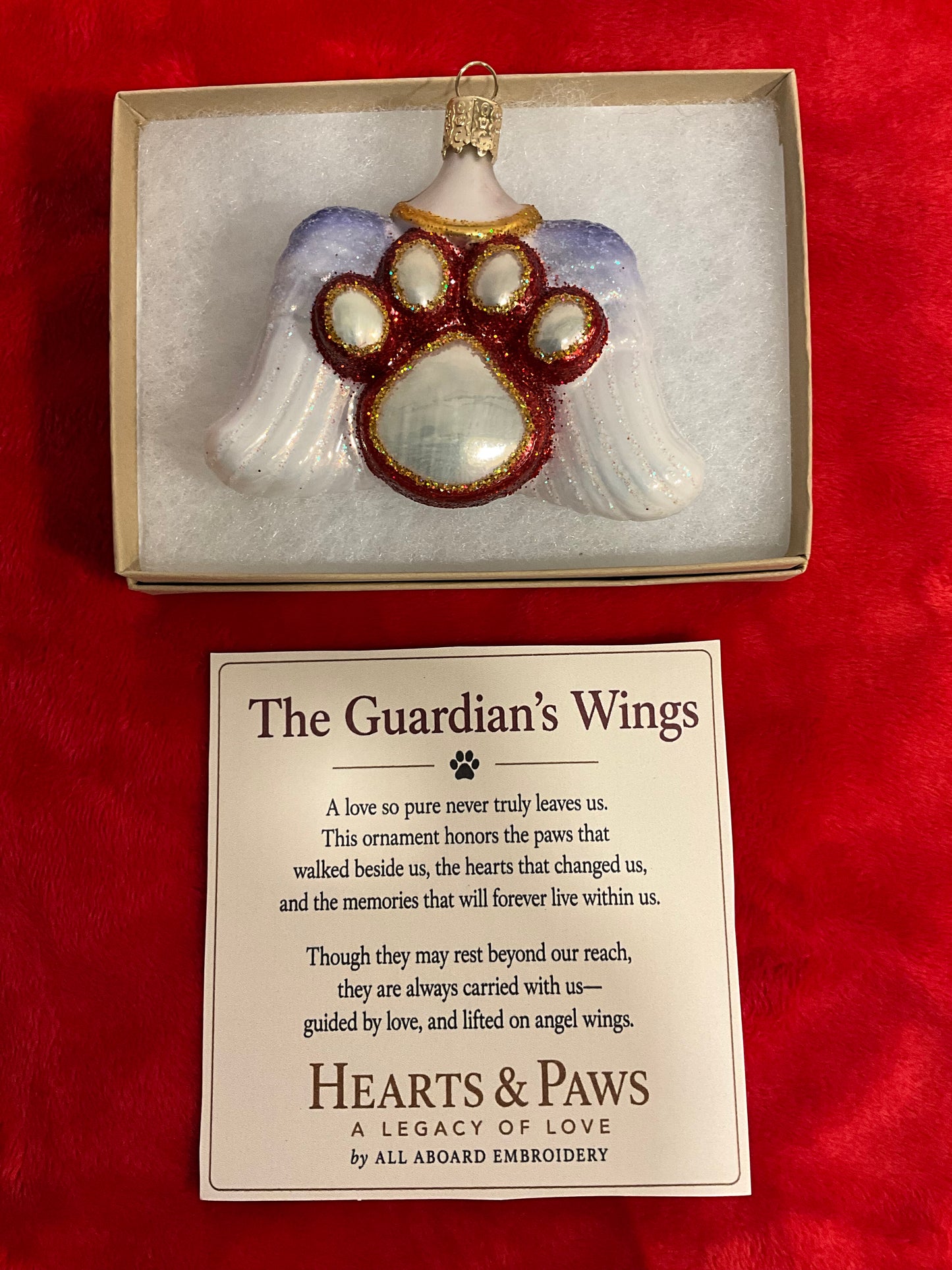 Guardian Angel Dog Ornament | Hearts & Paws Memorial Christmas Ornament