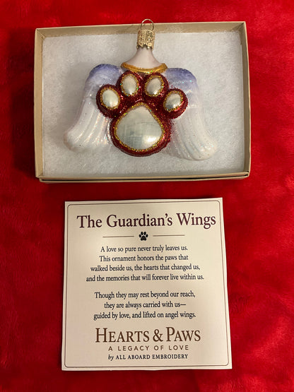 Guardian Angel Dog Ornament | Hearts & Paws Memorial Christmas Ornament