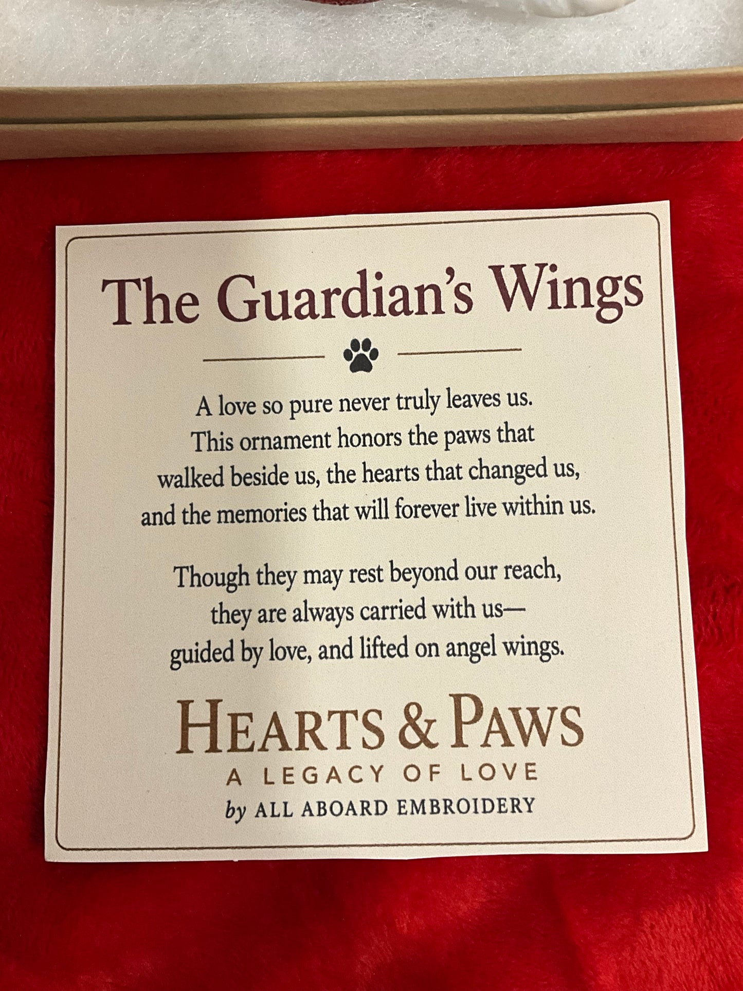 Guardian Angel Dog Ornament | Hearts & Paws Memorial Christmas Ornament