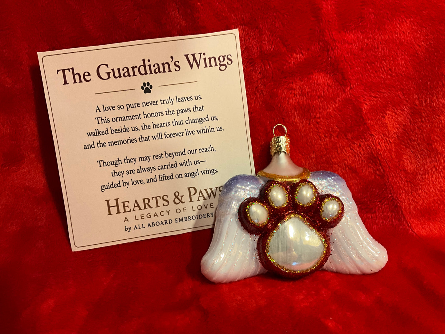 Guardian Angel Dog Ornament | Hearts & Paws Memorial Christmas Ornament