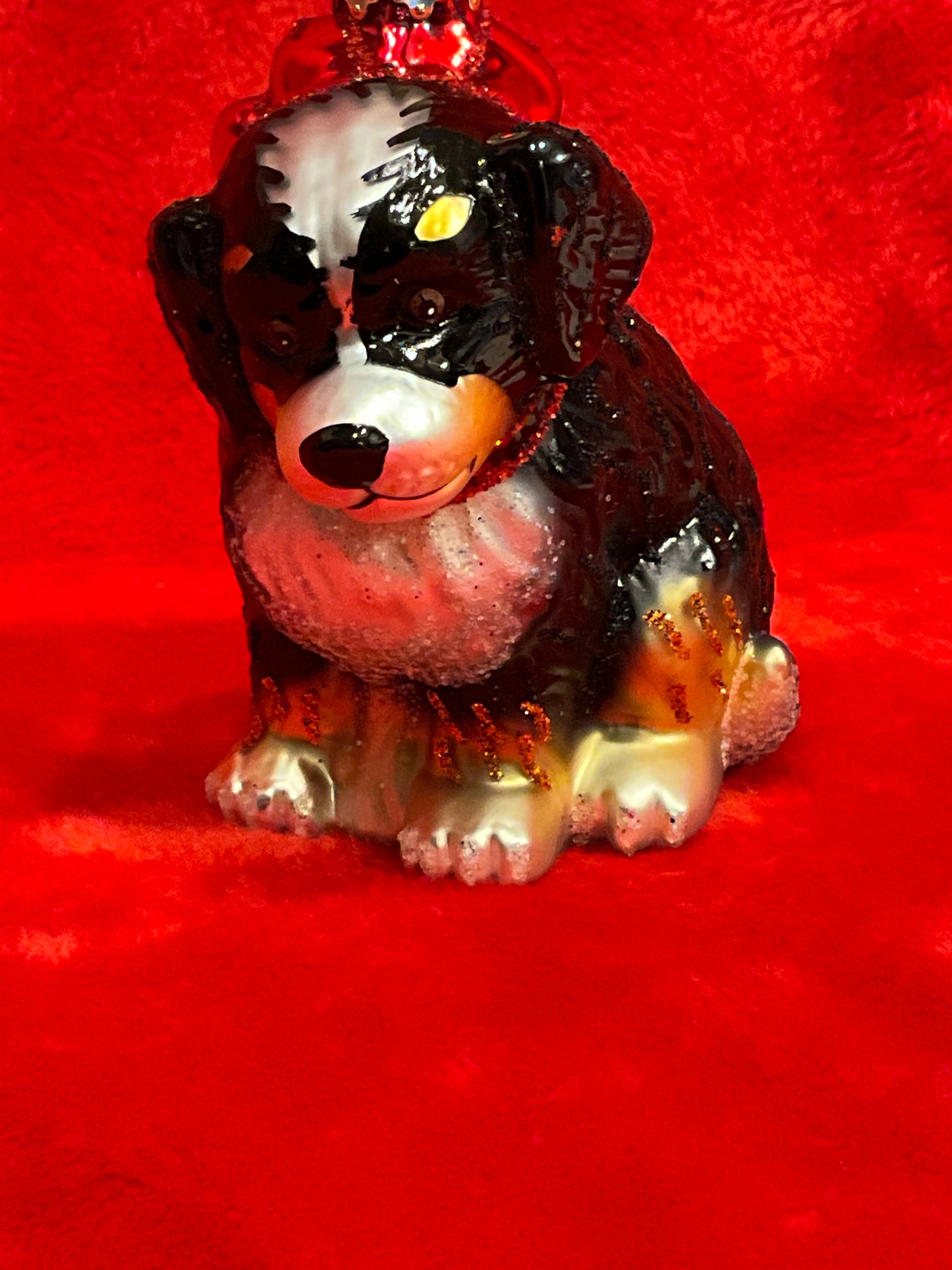The Happy Heart Bernedoodle Dog Christmas Ornament Hearts & Paws