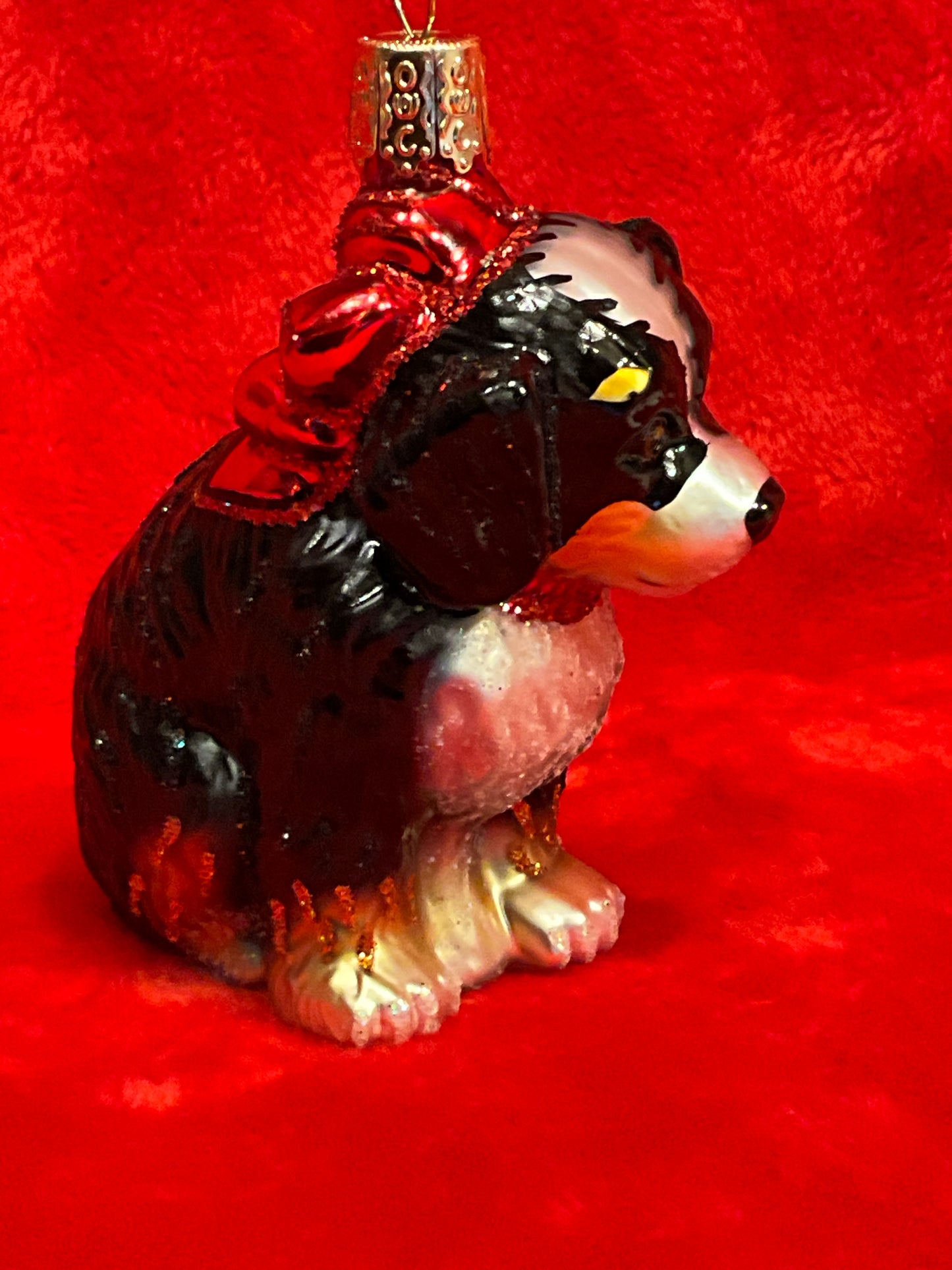 The Happy Heart Bernedoodle Dog Christmas Ornament Hearts & Paws