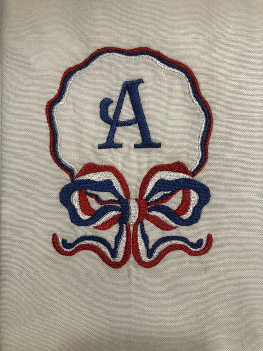 USA 250th Birthday Monogrammed Tea Towel
