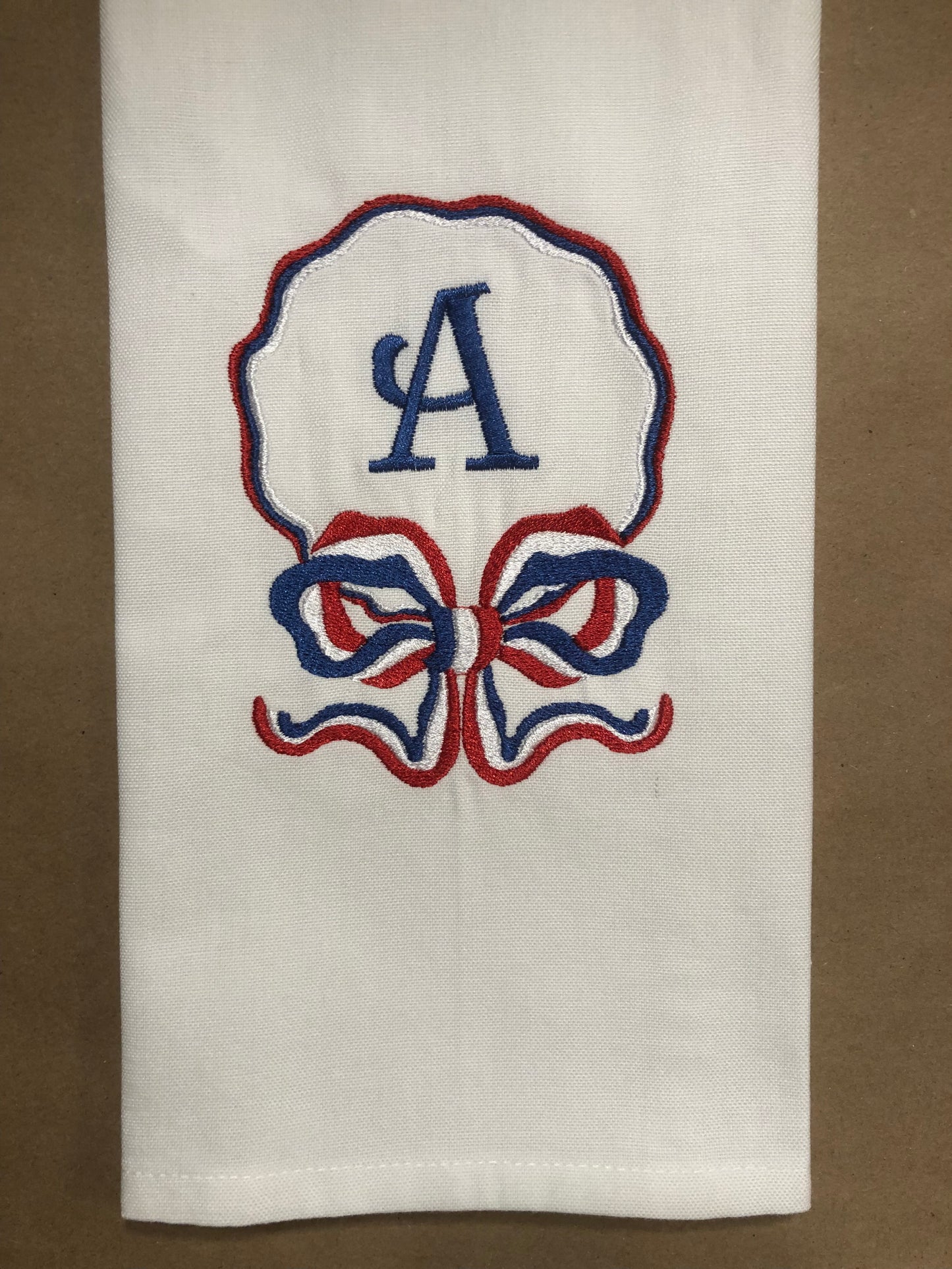 USA 250th Birthday Monogrammed Tea Towel