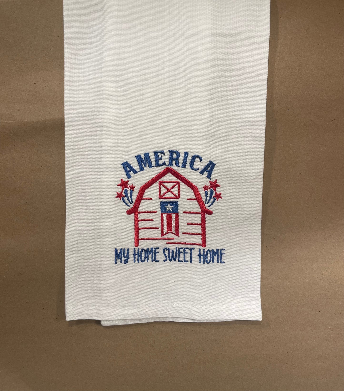 4th of July Embroidered Tea Towel Set of 3 USA 250th Birthday