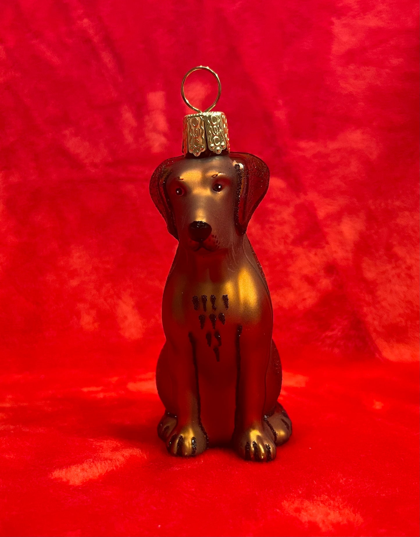 The Joy Bringer Chocolate Labrador Dog Christmas Ornament Hearts & Paws