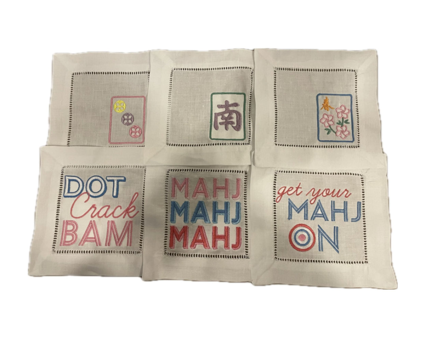 Mahjong Cocktail Napkin Set of 6