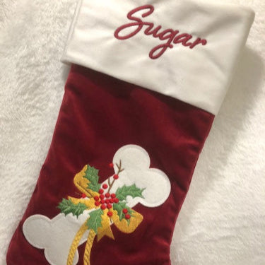 Custom Embroidered Pet Christmas Stocking - Dog or Cat Design
