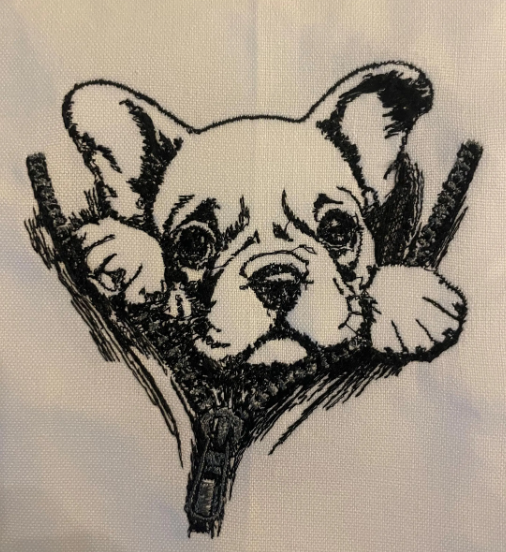 French Bulldog Embroidered Tea Towel | Dog Lover Kitchen Gift
