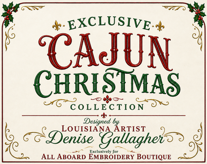 Cajun Christmas Magnolia Dinner Napkin Set | Embroidered Holiday Cloth Napkins