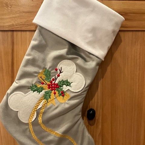 Custom Embroidered Pet Christmas Stocking - Dog or Cat Design