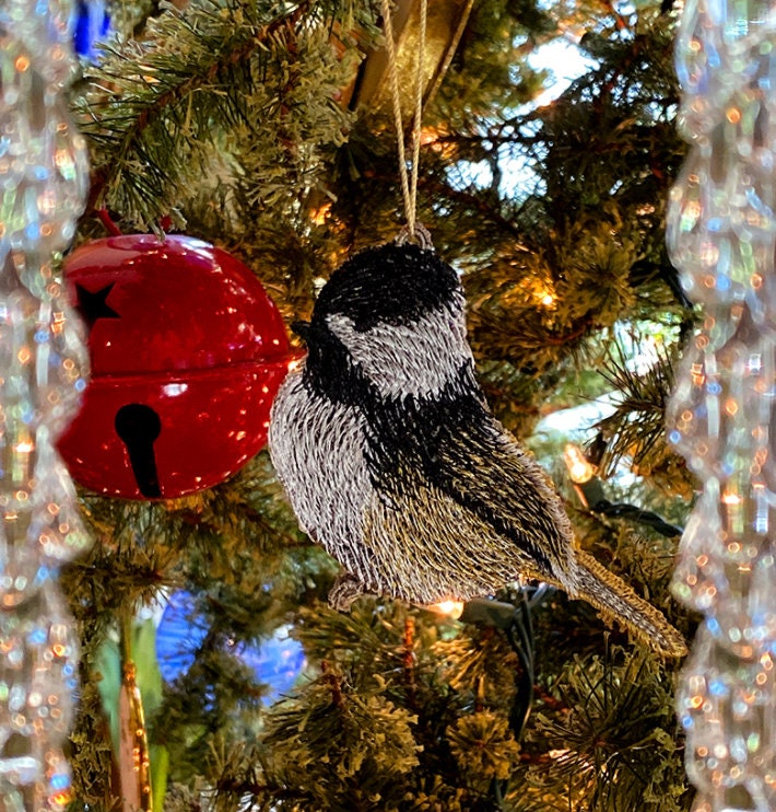Chickadee Ornament – Handmade Lace Keepsake