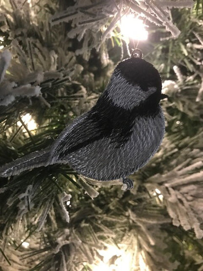 Chickadee Ornament – Handmade Lace Keepsake