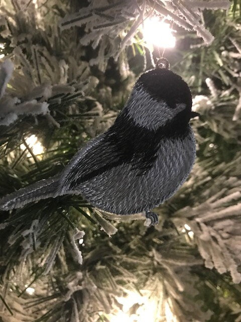 Chickadee Ornament – Handmade Lace Keepsake