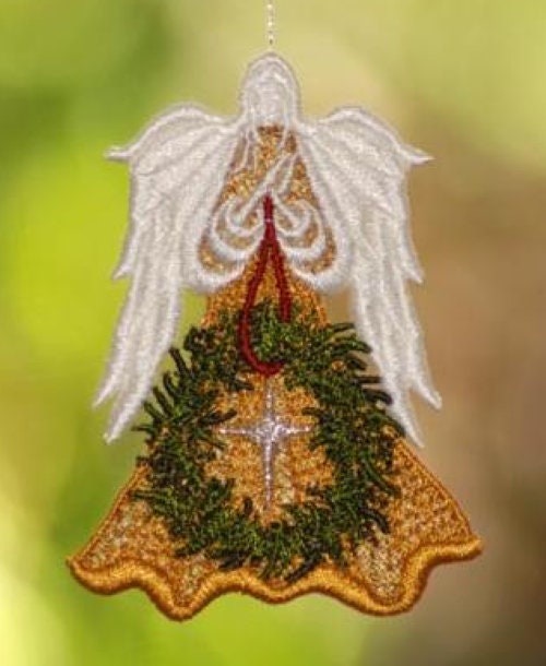 Angel of Light Christmas Ornament-Handmade Lace Keepsake