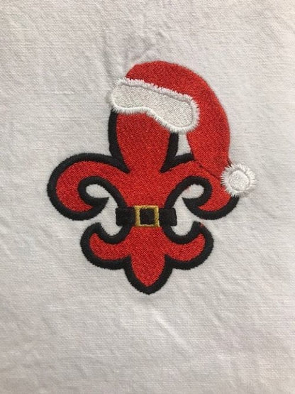 Fleur de lis Tea Towel, Kitchen Tea Towel, Louisiana Themed Tea Towel, Christmas home decor