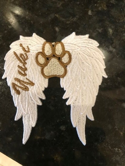 Pet Loss Gifts Angel Wings with Paw Print FSL, Wings with Paw FSL, FSL Christmas Ornament, Pet Loss, Loss of Pet, Memorial, Rainbow bridge