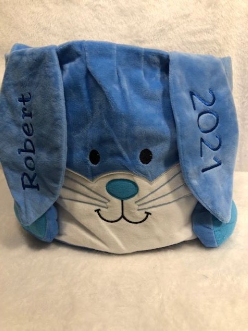 Kids Easter Basket, Personalized Easter Basket, Child's Easter Basket, Plush Easter Basket, Monogram Easter Basket