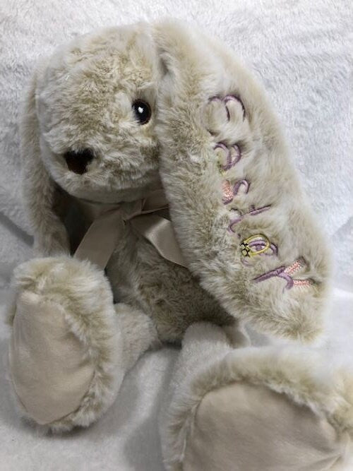 Personalized Bunny, Personalized Easter Bunny, Bunny Rabbit, Personalized Baby Gift Stuffed Animal, Floppy Ear Bunny, embroidered