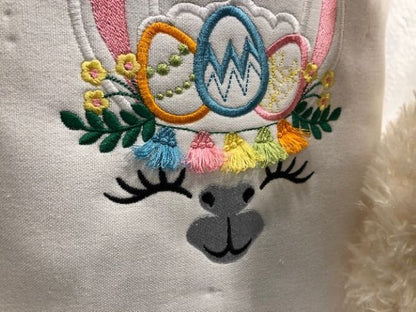 Easter Basket Llama Plush Easter personalized customized, embroidered, monogrammed