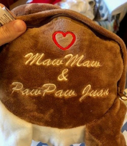 Personalized 16" White Angel Memory Bear – Embroidered Keepsake for Baby or Pet Loss – Custom Memorial Gift