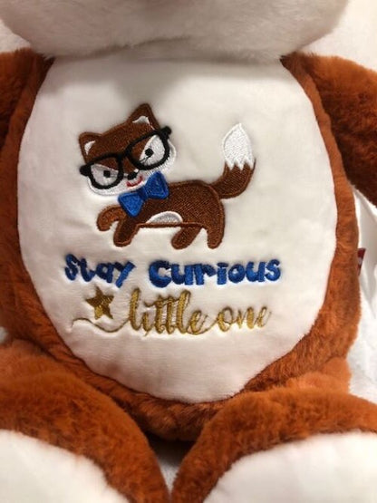 Personalized Fox Plush - Embroidered Keepsake