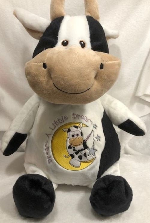 Personalized Cow Plush - Embroidered Keepsake