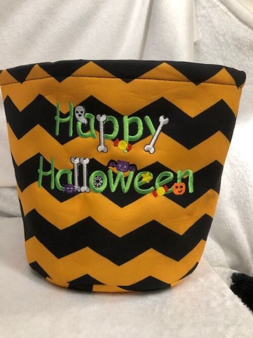Personalized Halloween Bucket, Trick or Treat Halloween Buckets Baskets, personalized, Embroidered, customized, Halloween Baskets kids