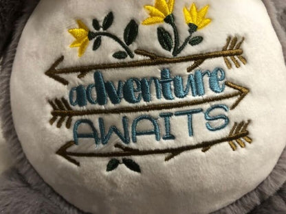 Husky stuffed animal, My first Husky, My first bear, Husky personalized Adventure Awaits Husky Plush, Personalized, Embroidered, Customized