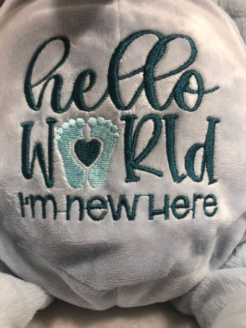 Elephant personalized stuffed animal, Elephant baby shower gift, Baby Gift, My First Birthday Elephant, customized, embroidered