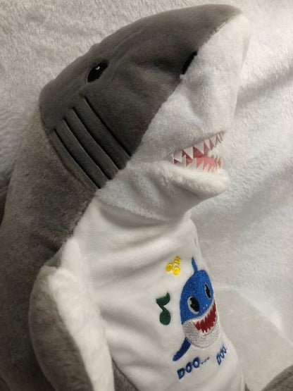 Shark stuffed animal personalized, Baby Shark personalized, Shark birthday gift, Shark embroidery buddy, customized, embroidered