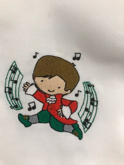 Christmas 12 Days of Christmas Embroidered Cloth Dinner Napkins, Twelve Days of Christmas napkins embroidered