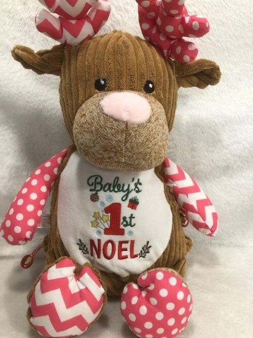 My 1st Christmas, My First Baby Shower, First Noel Plush Gingerbread Man, Embroidered, Personalized, Christmas Plush