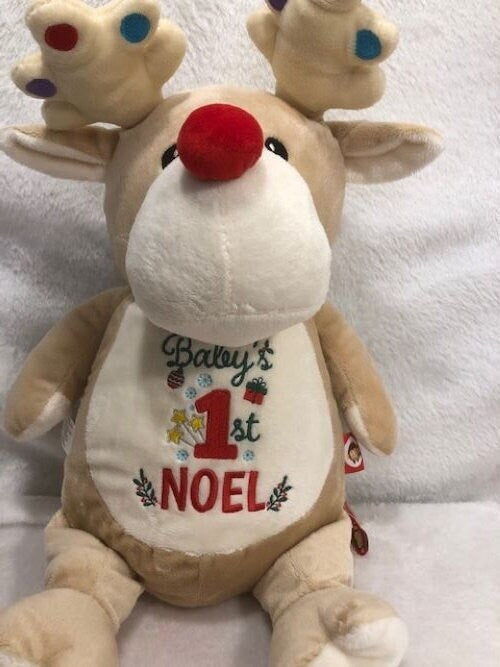 My 1st Christmas, My First Baby Shower, First Noel Plush Gingerbread Man, Embroidered, Personalized, Christmas Plush