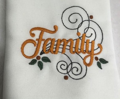 Thanksgiving Dinner Cloth Napkins set, Family Thanksgiving Dinner Napkin set, embroidered, customized