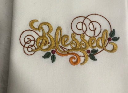 Thanksgiving Dinner Cloth Napkins set, Family Thanksgiving Dinner Napkin set, embroidered, customized