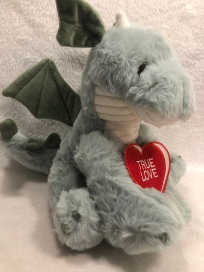 Valentine Dragon plush personalized, customized, Dragon stuffed animal embroidered Valentine