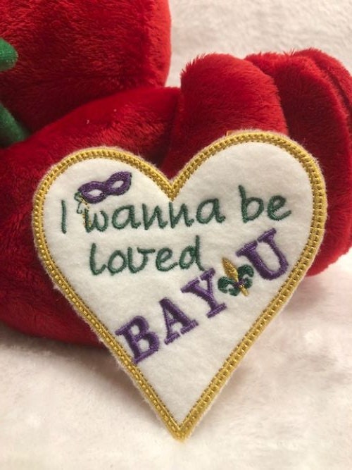 Valentine Crawfish personalized, Valentines Day Crawfish customized, You're My Valentine, Mardi Gras Plush, Mardi Gras crawfish gift for her