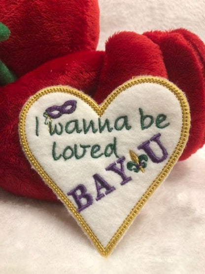 Valentine Crawfish personalized, Valentines Day Crawfish customized, You're My Valentine, Mardi Gras Plush, Mardi Gras crawfish gift for her