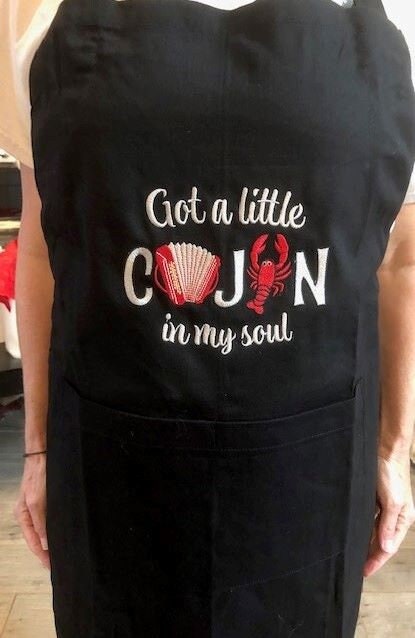 Fathers day gift, Crawfish apron, lobster apron, Gumbo, embroidered, Louisiana Themed kitchen, cajun fathers day, Louisiana cajun apron